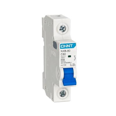 Disjuntor Monopolar Curva C NXB-80 Ruptura 6kA Corrente 70A Chint