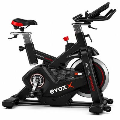 Bicicleta de Spinning Eletromagnética Evox Fitness X6 Disco 20kg 32 Níveis Bluetooth Zwift Kinomap