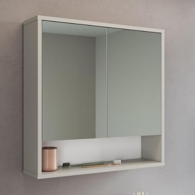 Espelheira para Banheiro CRART-EPL004 2 Portas Nicho 60CM Bege Multimóveis