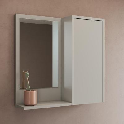 Espelheira para Banheiro CRART-EPL002 1 Porta 2 Prateleiras MDP 60CM Bege Multimóveis