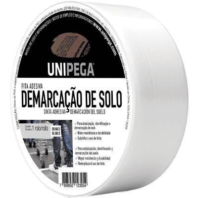 Fita de Demarcacao de Solo 48MM X 14M para Sinalizacao em Areas Internas e Externas Branco Unipega