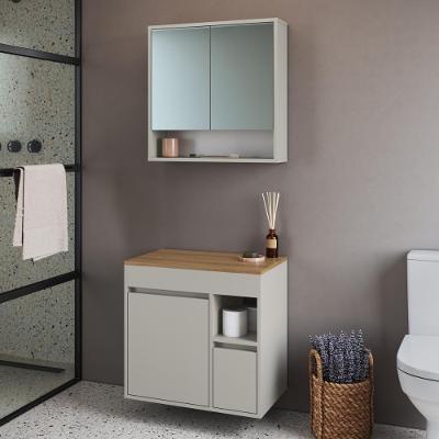 Armários Modulares de Banheiro CRART-CON010 3 Portas 3 Prateleiras MDP 60CM Bege Multimóveis