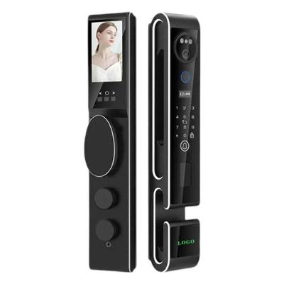 Fechadura Digital S666-3D Wi-fi Tuya Biometria 3D Senha Cartão Chave App Preto