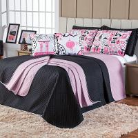 Kit Cobre Leito Oriental Dupla Face Com Almofadas Queen 07 Peças - 5