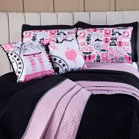 Kit Cobre Leito Oriental Dupla Face Com Almofadas Queen 07 Peças - 10