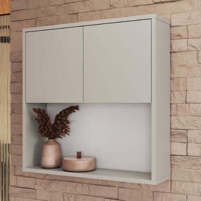 Armário Aéreo Banheiro CRART-ARM005 2 Portas Nicho 60CM MDP Bege Multimóveis