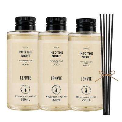 Kit 3 Refil Difusor de Perfume Into The Night com Varetas Transparente 250ML L'envie