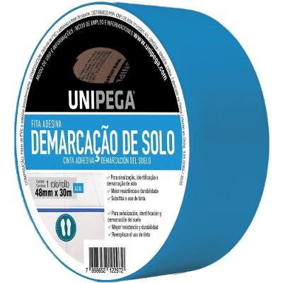 Fita de Demarcacao de Solo 48mm X 30 Metros Azul Largura de 48mm Unipega
