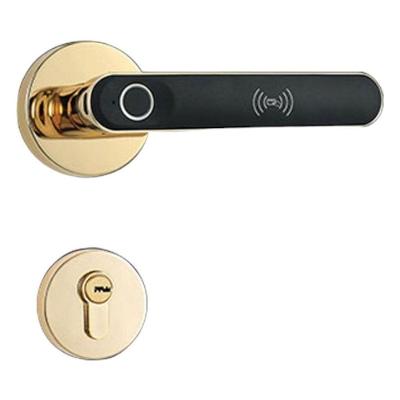 Fechadura Digital S607L Biometria Bluetooth Tuya Cartão Senha Chave Gold Inteligente Dourada