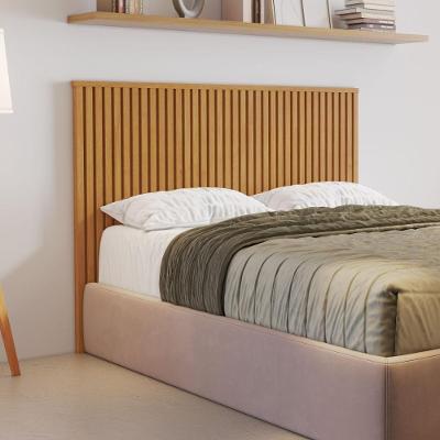 Cabeceira Casal Ripada Painel 156CM MDF-MDP Poliéster Marrom Cinamomo Multimóveis