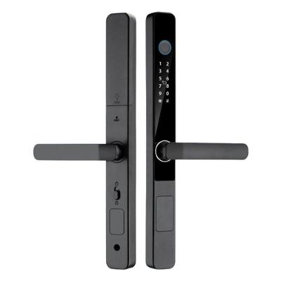 Fechadura Digital Inteligente S608 Wi Fi Tuya Gancho App Biometria Senha Cartao Preto