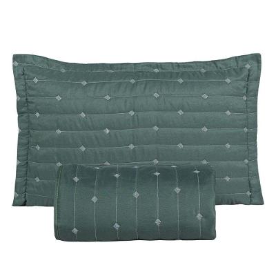 Kit Cobre Leito Rubine Solteiro Micropercal 400 Fios 100% Poliéster Liso Verde Casa Scarpa 2 Peças