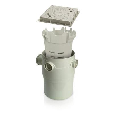Caixa de Gordura Redonda com Cesto e Tampa para Sistemas de Esgoto Sanitário 216L PVC Amanco