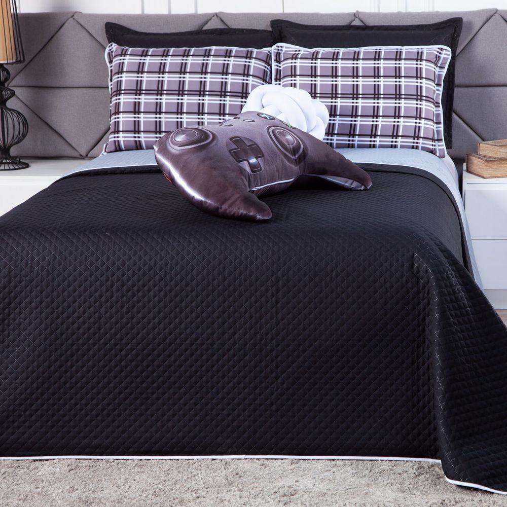 Kit Cobre Leito New Game Dupla Face Almofadas Queen 07 Peças - 6