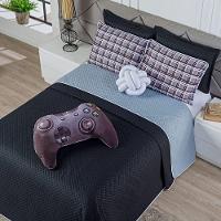 Kit Cobre Leito New Game Dupla Face Almofadas Queen 07 Peças - 1