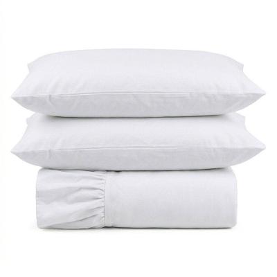 Kit Cobre Leito Turin Casal Micropercal 400 Fios 3 Peças Branco Casa Scarpa