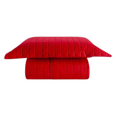 Kit Cobre Leito Milano Solteiro Micropercal 300 Fios Vermelho Casa Scarpa