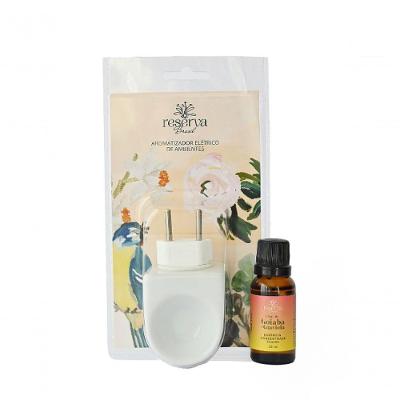 Kit Essência Concentrada Flor de Goiaba e Graviola 20ML e Aromatizador Elétrico de Porcelana Reserva