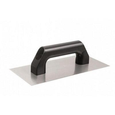 Desempenadeira de Aço Lisa Fechada 25x12 Cabo Plástico para Argamassas Massas Corridas e Texturas