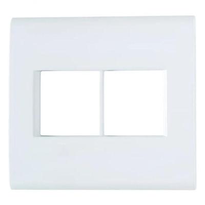 Placa de Acabamento Elétrico 4x4 Linha Liz 4 Postos Branco Brilhante Tramontina