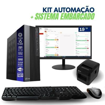 Computador PDV Core I5 4aG 8GB SSD 240GB com Impressora Termica Monitor 19" Sistema TOB Food Tob
