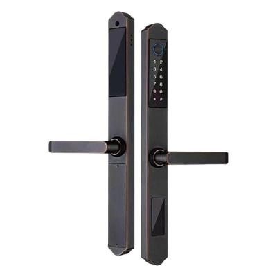Fechadura Digital Inteligente S611-1 App Biometria Senha Cartão Ic Chave Usb Ip65 Preto