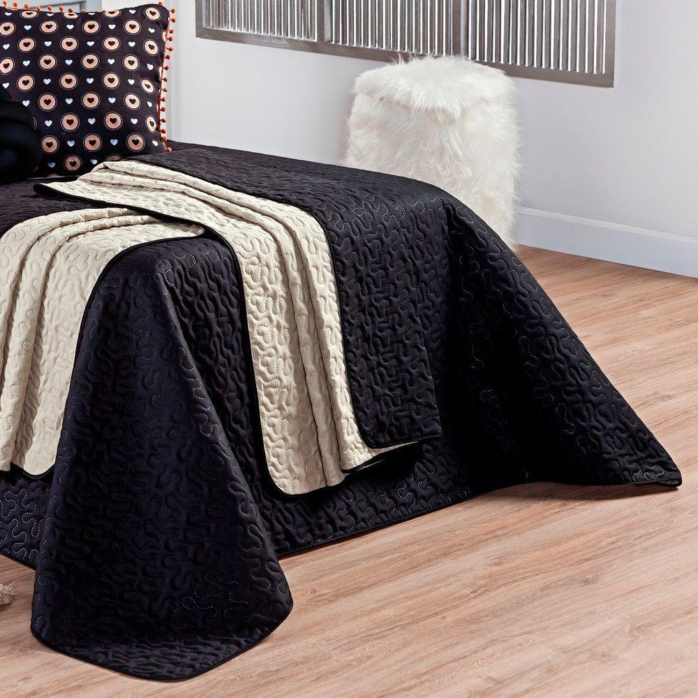 Kit Cobre Leito Golden Love Dupla Face Com Almofadas Solteiro 06 Peças - 5