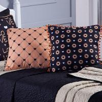 Kit Cobre Leito Golden Love Dupla Face Com Almofadas Solteiro 06 Peças - 6