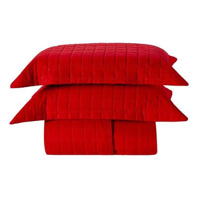 Kit Cobre Leito Milano Casal Micropercal 300 Fios Matelado Vermelho Casa Scarpa