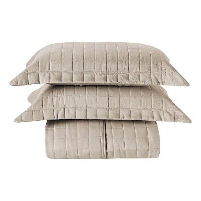 Kit Cobre Leito Milano Casal Micropercal 300 Fios Matelado 3 Peças Bege Casa Scarpa