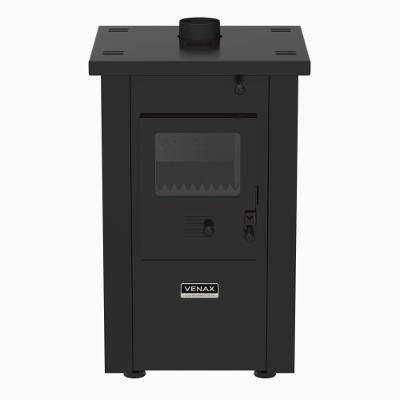 Calefator a Lenha Vulcano Dupla Combustao Aquecimento Eficiente Preto Fosco Venax Bivolt