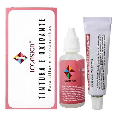 Tintura para Cilios e Sobrancelhas Iconsign Aplicavel em Barba Preto 12G