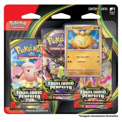 Pacote de Booster de Cartas Colecionaveis Pokemon Equilibrio Perfeito Megaevolucao Transparente