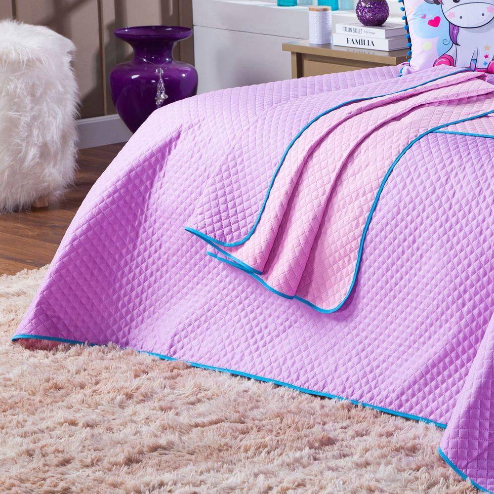 Kit Cobre Leito Donuts Unicórnio Dupla Face Com Almofadas Queen 07 Peças - 4