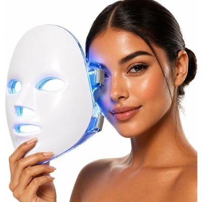 Máscara de Led Profissional + Massageador Terapia de Luz Infravermelho 7 Cores 90 Leds Kapbom