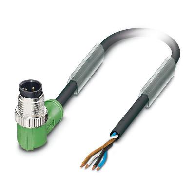 Cabo para Sensor Atuador SAC-4P-M12MR-5,0-PUR 4 Polos Conector M12 Cinza Phoenix Contact