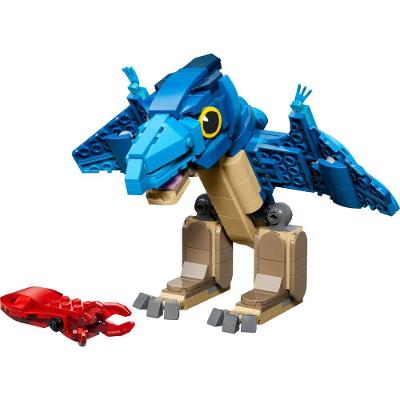Brinquedo Lego 77977 Filhote de Dinossauro Pteranodonte com Mandíbula Que Abre Azul Lego 373 Peças