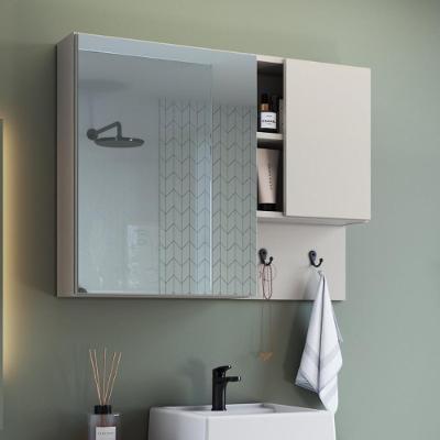 Espelheira para Banheiro CRPRO-EPL005 2 Portas 3 Prateleiras MDP com Espelho 80CM Bege