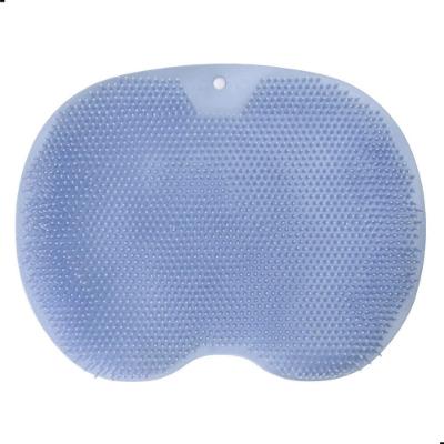 Escova Esfoliante Tapete de Silicone para Banho com Esfoliação Corporal e Limpeza Profunda Azul Dark