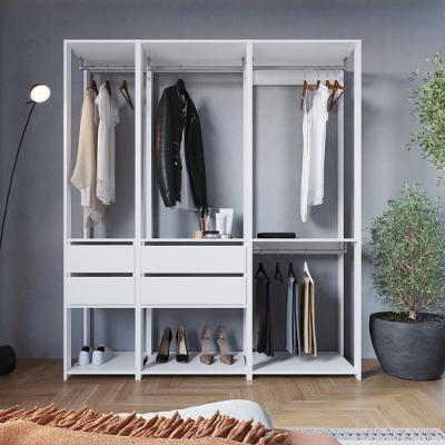 Guarda Roupa Closet Modulado CRPRO-CLO006 4 Gavetas 6 Prateleiras MDP 160CM Branco