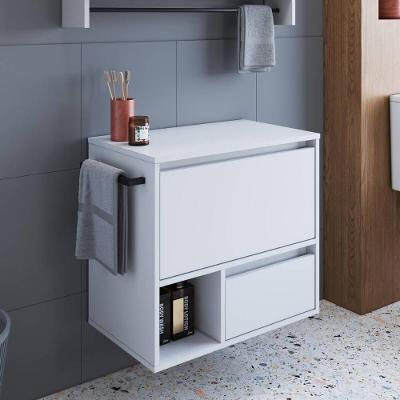 Gabinete de Banheiro CRPRO-BAL024 Suspenso 1 Porta 1 Gaveta MDP 60CM Multimóveis