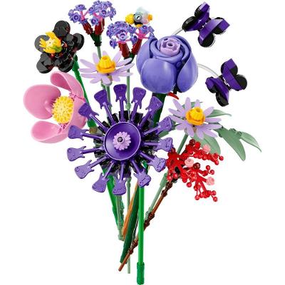 Kit de Decoração de Flores Buquê da Olivia Rodrigo 11 Flores Diferentes Roxo Lego 400 PEÇAS