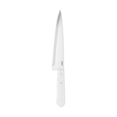 Faca para Cozinha Part 8 Polegadas em Aço Inox com Cabo Polipropileno Branco Brinox