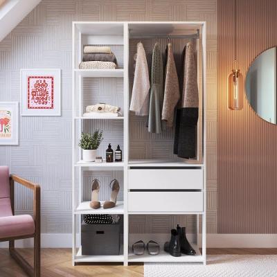 Guarda Roupa Modulado Closet com 2 Gavetas MDP Branco Multimóveis 100CM