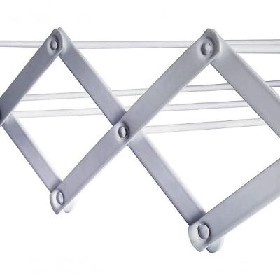 Varal Sanfonado de Parede Retratil Aco Compacto Uso Interno Ou Externo Branco Mor 80CM