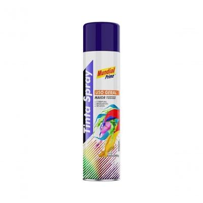 Tinta Spray Aerossol 400ML 240G para Pinturas Artesanatos Azul Escuro Mundial Prime