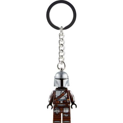 Chaveiro Lego Star Wars Mandaloriano Plástico Cinza 9CM