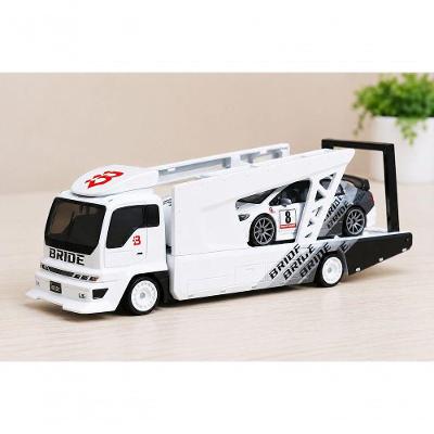 Carrinho Colecionável '07 Honda Civic Type R com Caminhão Transportador Branco Mattel