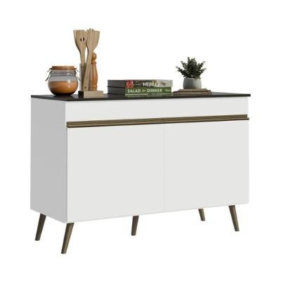 Balcão Florença com 2 Portas e 1 Prateleira em MDP 120CM Branco