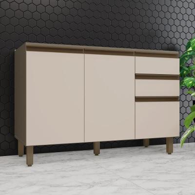 Balcão de Cozinha para Pia Lora 3 Portas 2 Gavetas MDF 120CM Rustic Casa 812